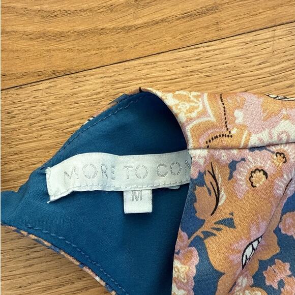 More To Come - Rosalinda Cut Out Long Sleeve Mini Dress in Blue & Orange - Picture 2 of 4